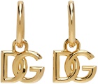 Dolce & Gabbana Gold Logo Hoop Earrings