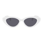 ALAIA White Slim Cat Eye Sunglasses