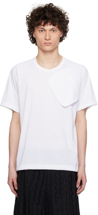 Photo: Comme des Garçons Homme Plus White Polyester Jersey T-shirt