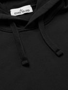 Stone Island - Logo-Appliquéd Cotton-Jersey Hoodie - Black