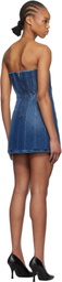 Mônot Blue Bustier Denim Minidress