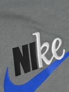 Nike - Connect Slim-Fit Logo-Print Embroidered Cotton-Jersey T-Shirt - Gray