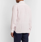 120% - Slim-Fit Garment-Dyed Linen Shirt - Pink