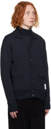 Thom Browne Navy Patch Cardigan