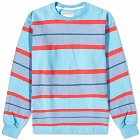 Adsum Men's Long Sleeve Rugby Stripe T-Shirt in Blue Stripe