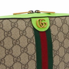 Gucci Men's Ophidia Neon Trim Cross Body Bag in Beige/Green 