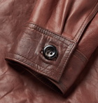 Kingsman - Burnished-Leather Jacket - Brown