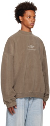 Balenciaga Taupe 3B Embroidered Sweatshirt