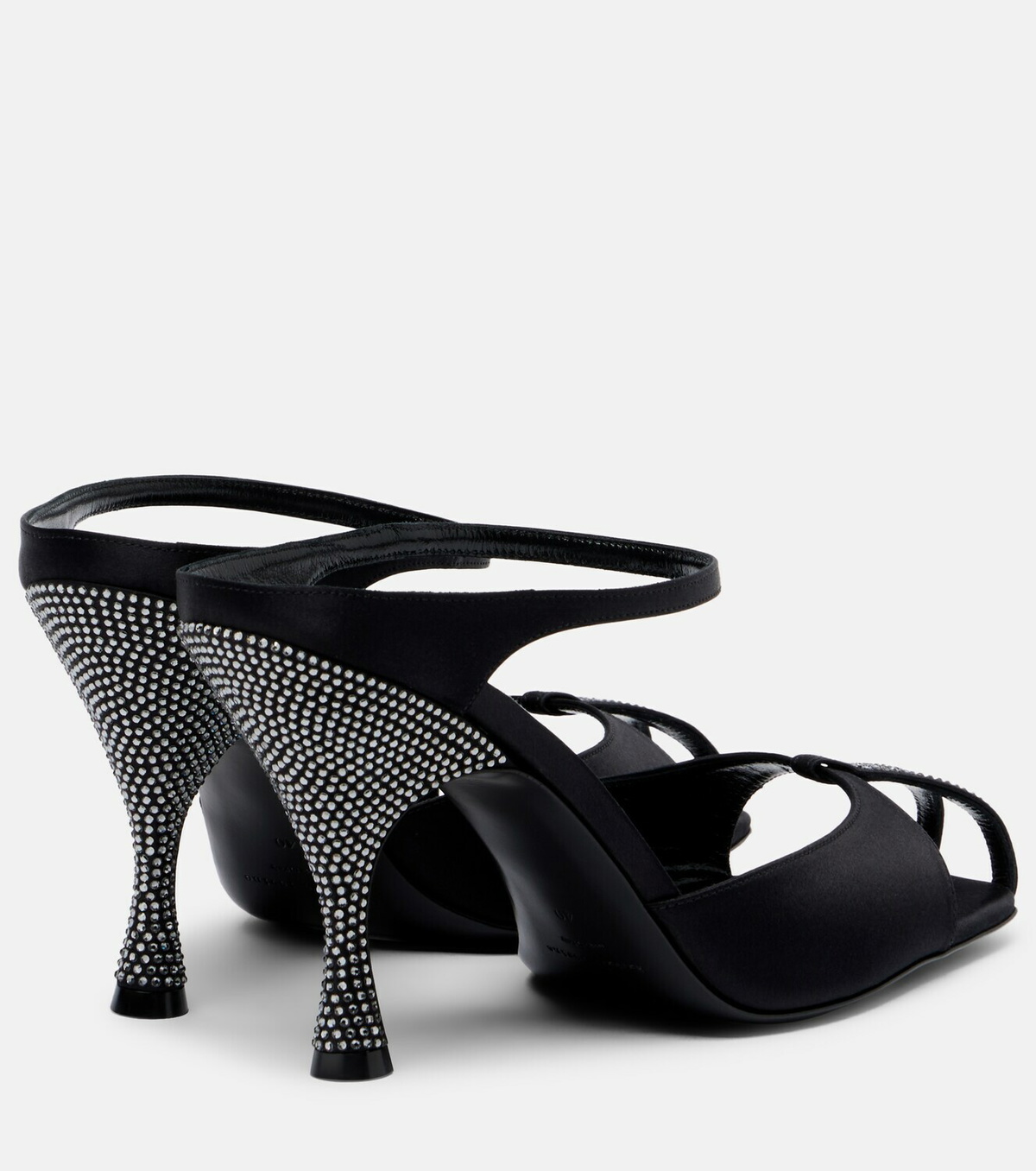 Herbert Levine Hidden Gem embellished satin mules