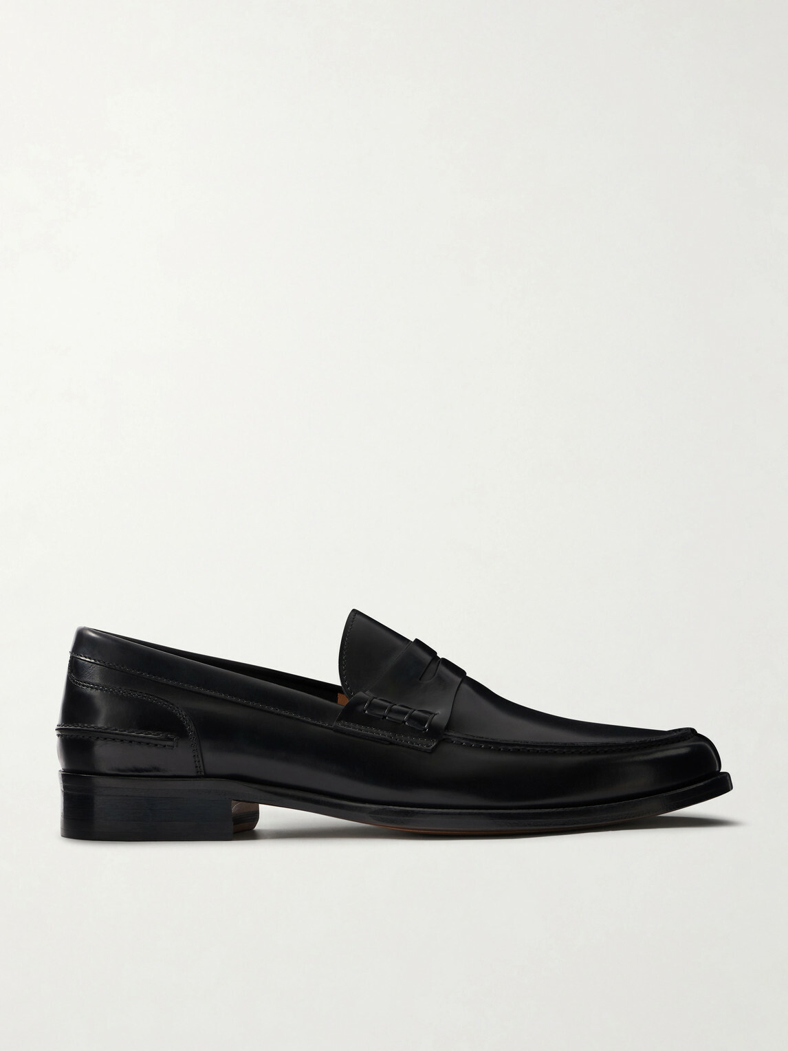 Mr P. - Split-Toe Leather Penny Loafers - Black