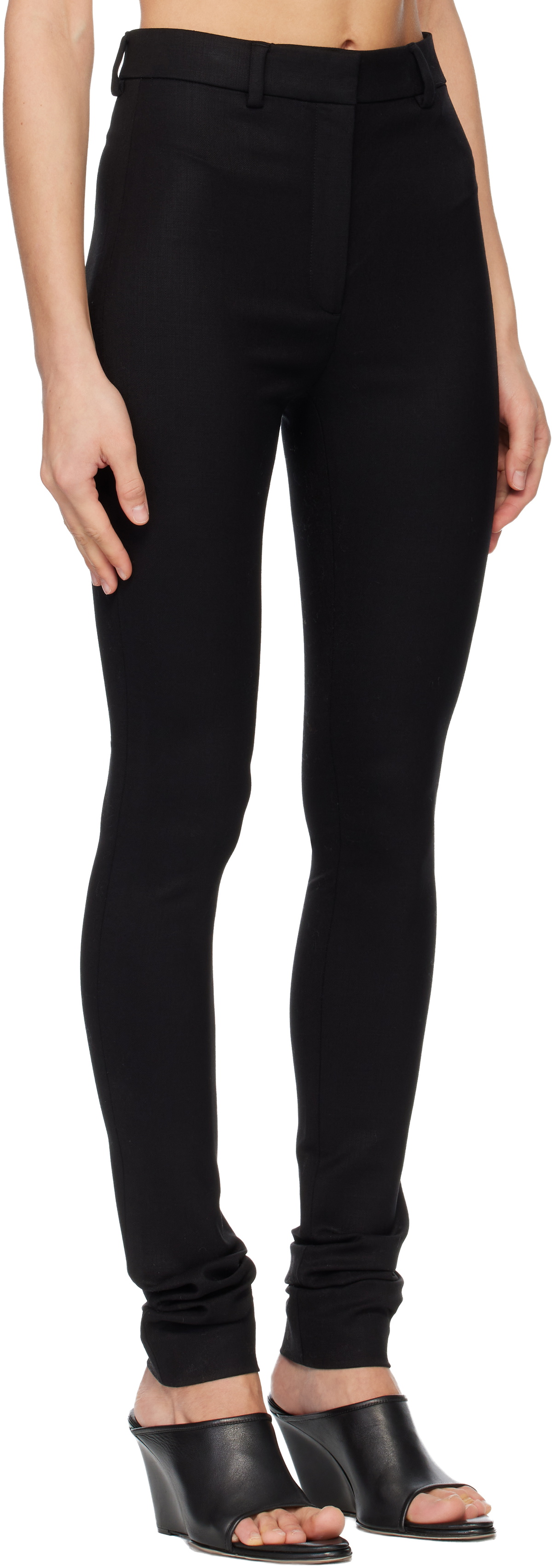 Acne Studios Black Wool Leggings