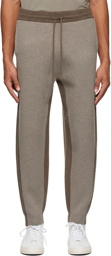 Theory Brown Wool Two-Tone Jogger Lounge Pants