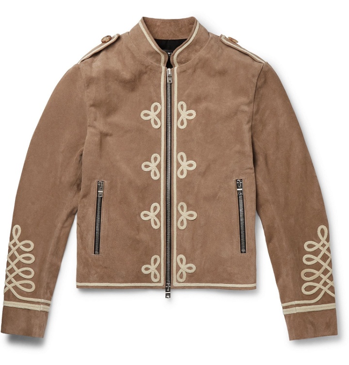 Photo: AMIRI - Rope-Trimmed Leather Jacket - Neutrals