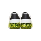 Dolce and Gabbana White and Yellow Portofino Melt Sneakers