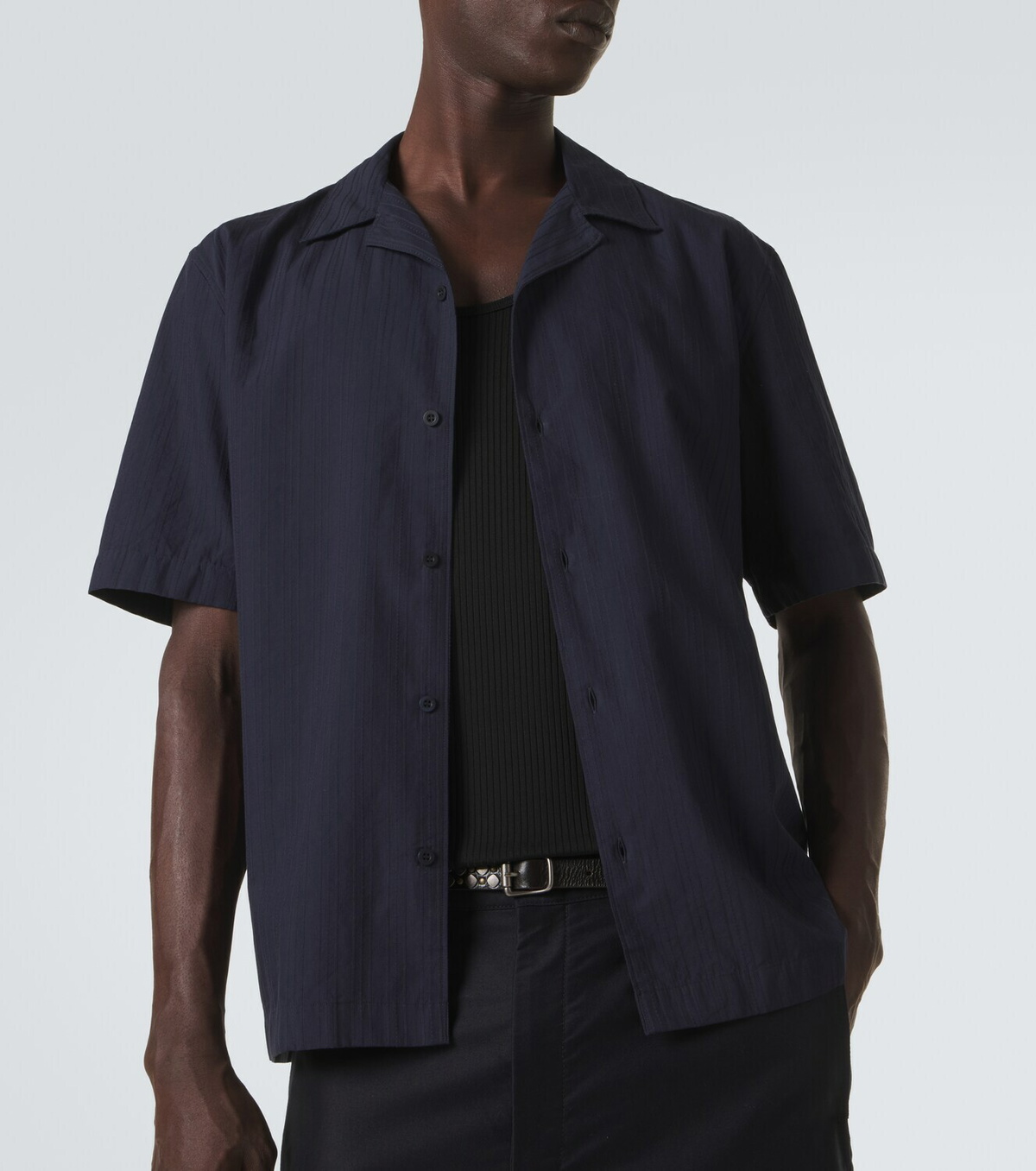 Sunspel Striped cotton shirt