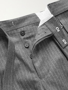 OFFICINE GÉNÉRALE - Pierre Tapered Pleated Pinstriped Wool-Flannel Suit Trousers - Gray