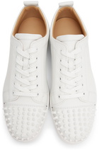 Christian Louboutin White Louis Junior Spikes Low-Top Sneakers