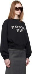 Fear of God ESSENTIALS Black Fleece Raglan Crewneck Sweatshirt