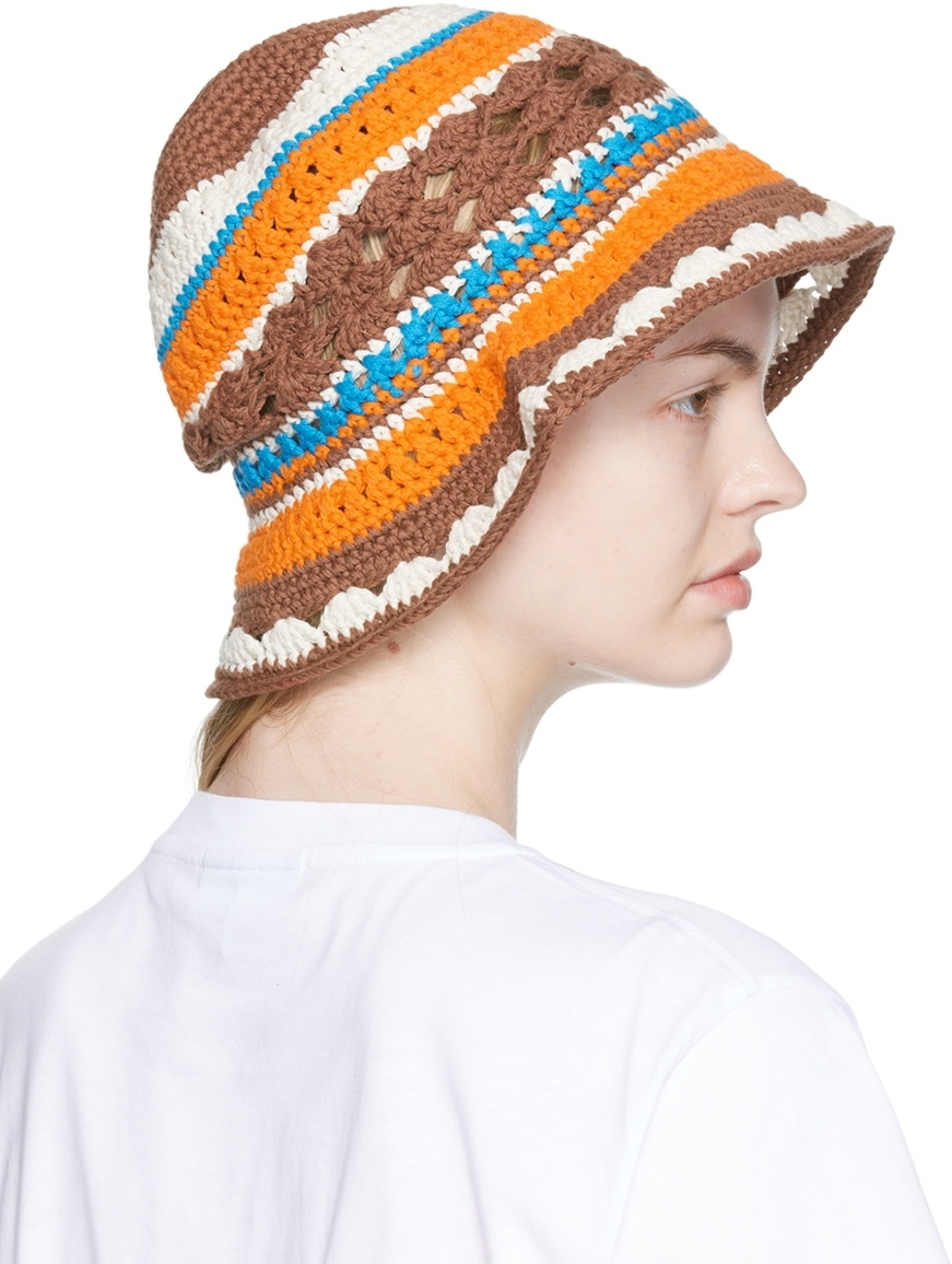 【関税＆送料込み】Ganni Bucket Hat In Crochet Ganni Crochet Bucket Hat - Black | Garmentory
