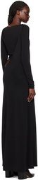 Paris Georgia Black Drape Maxi Dress