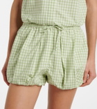 Simkhai Gingham cotton-blend shorts