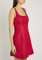 Emilia Wickstead Sascha Moiré Mini Dress Red