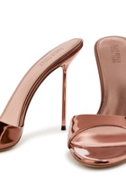 Paris Texas Lidia 105 Metallic Leather Mules Metallic Silver