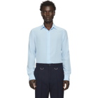 Valentino Blue Silk Crepe Shirt