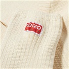 Kenzo Men's Patch Logo Sock in Off White