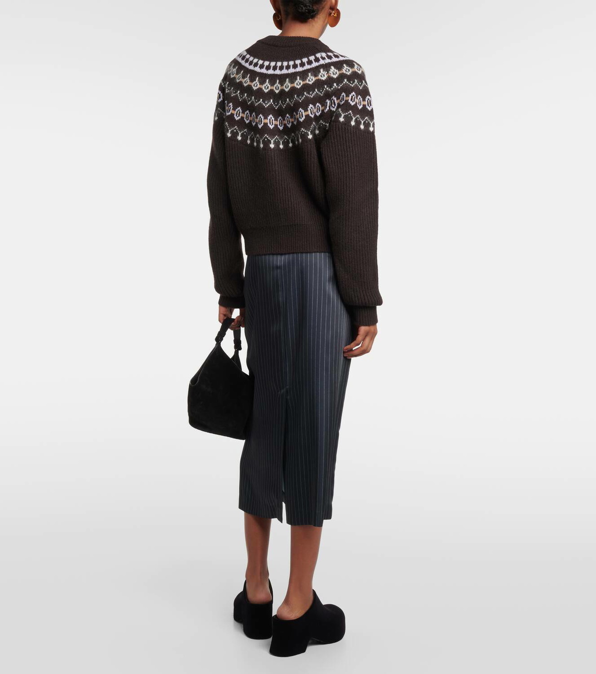 Khaite Michaela Fair Isle cashmere-blend cardigan