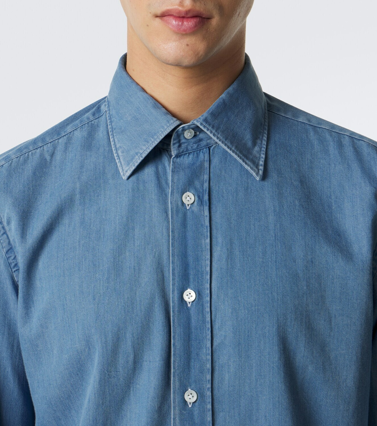 Thom Sweeney Lecce denim shirt