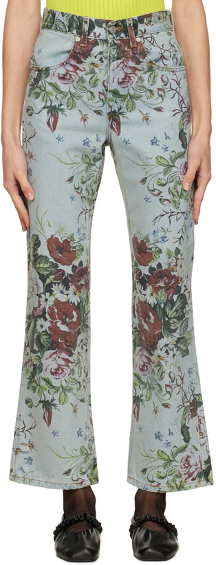 Photo: Molly Goddard Blue Floral Jeans