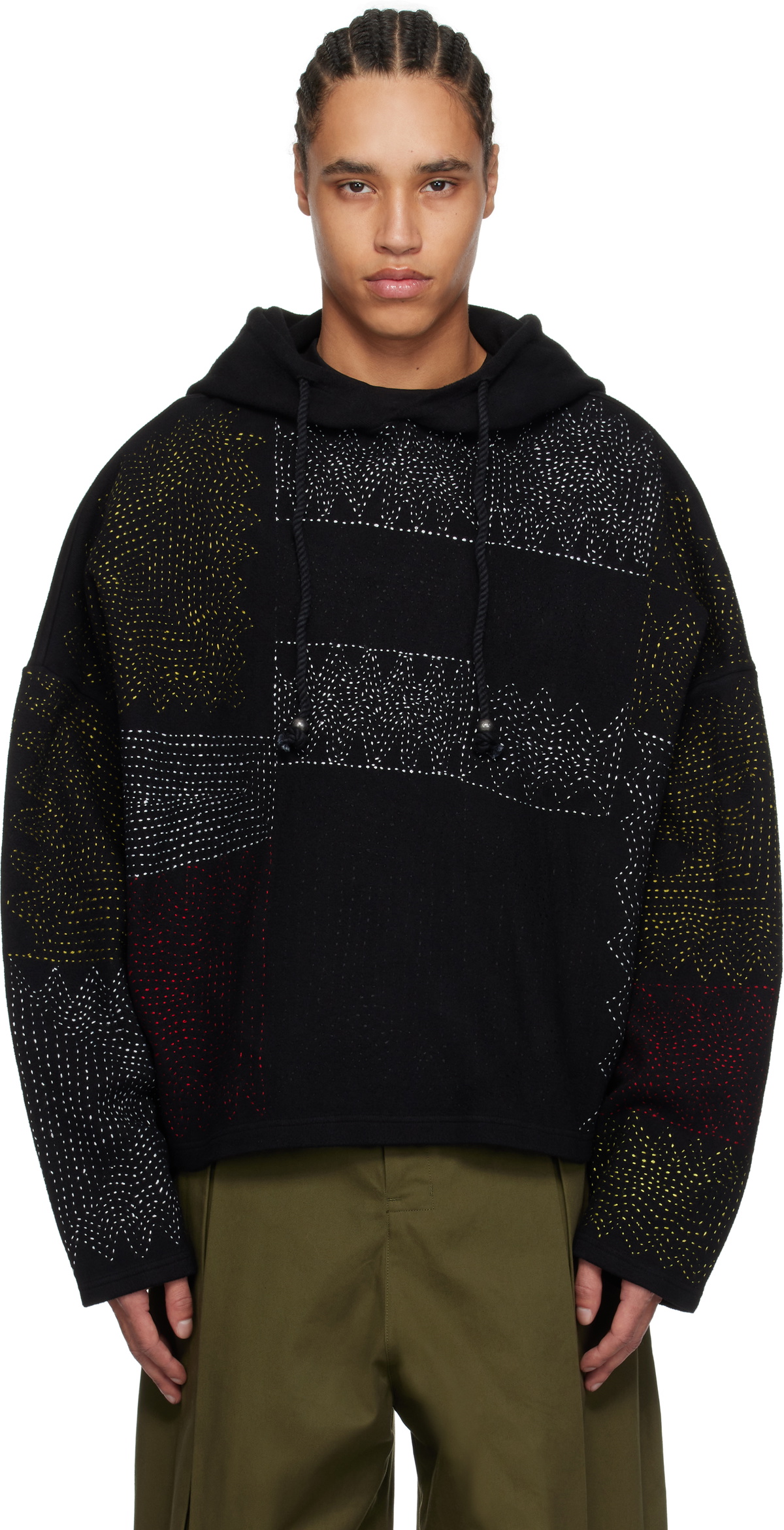 Glass Cypress SSENSE Exclusive Black BORO Hoodie