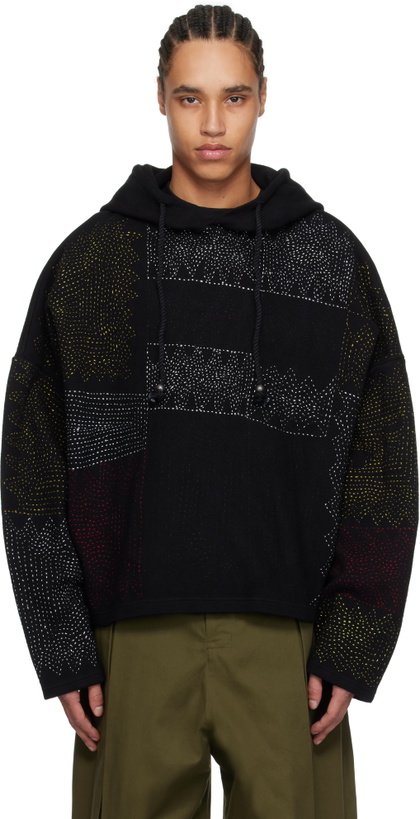 Photo: Glass Cypress SSENSE Exclusive Black BORO Hoodie