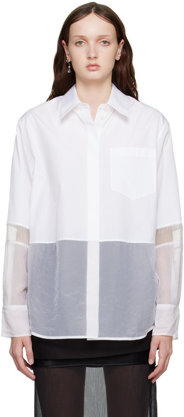 Helmut Lang White Combo Shirt Helmut Lang