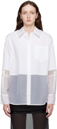 Helmut Lang White Combo Shirt
