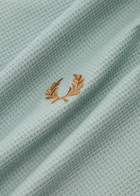Fred Perry Logo-embroidered Cotton T-shirt Blue