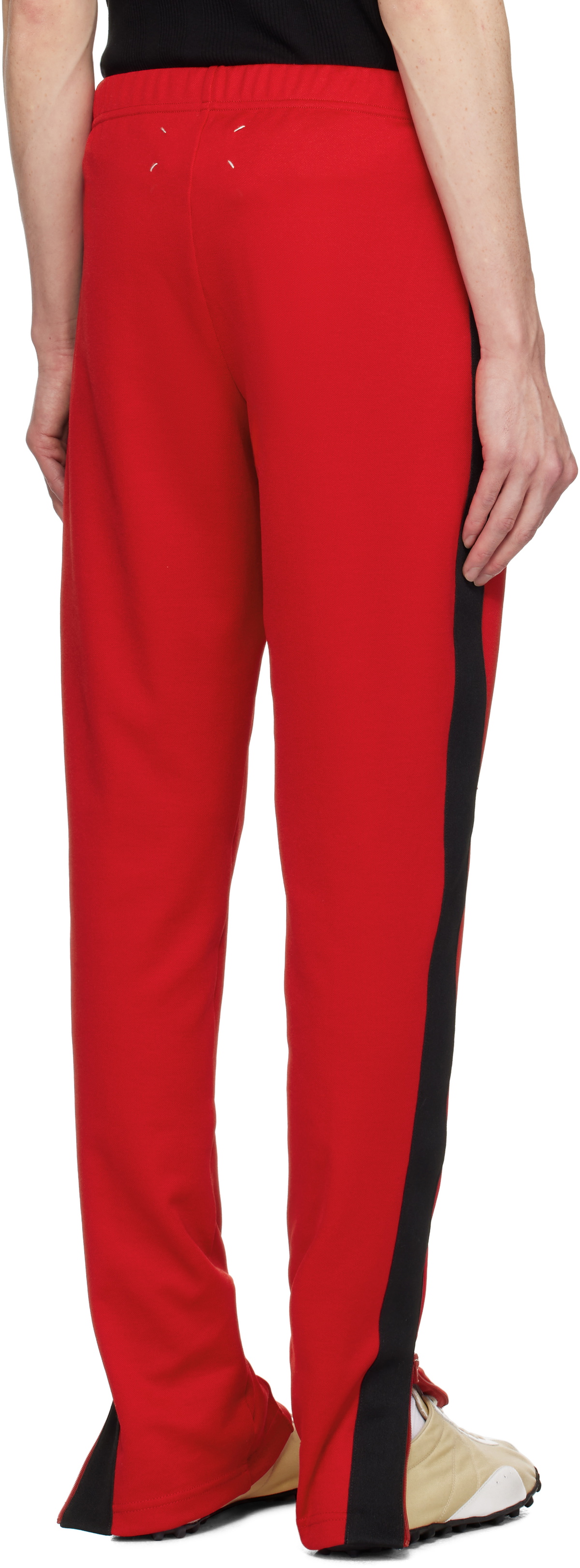 Maison Margiela Red Striped Sweatpants