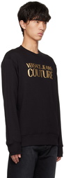 Versace Jeans Couture Black & Gold Printed Sweatshirt