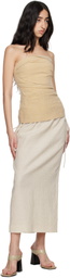 TOVE Beige Isa Midi Skirt