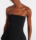 Solace London Ada strapless crêpe midi dress