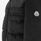 Moncler Men's Silali Cord Down Bomber Jacket in Black