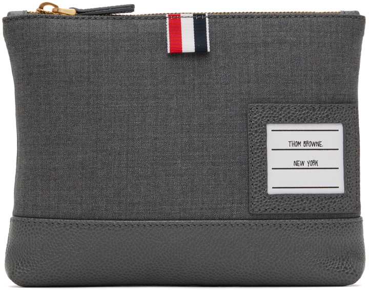 Photo: Thom Browne Gray Super 120's Pouch