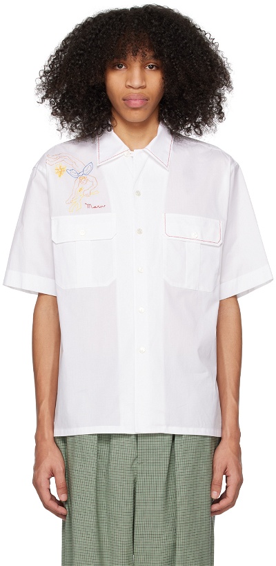 Photo: Marni White Embroidered Bowling Shirt