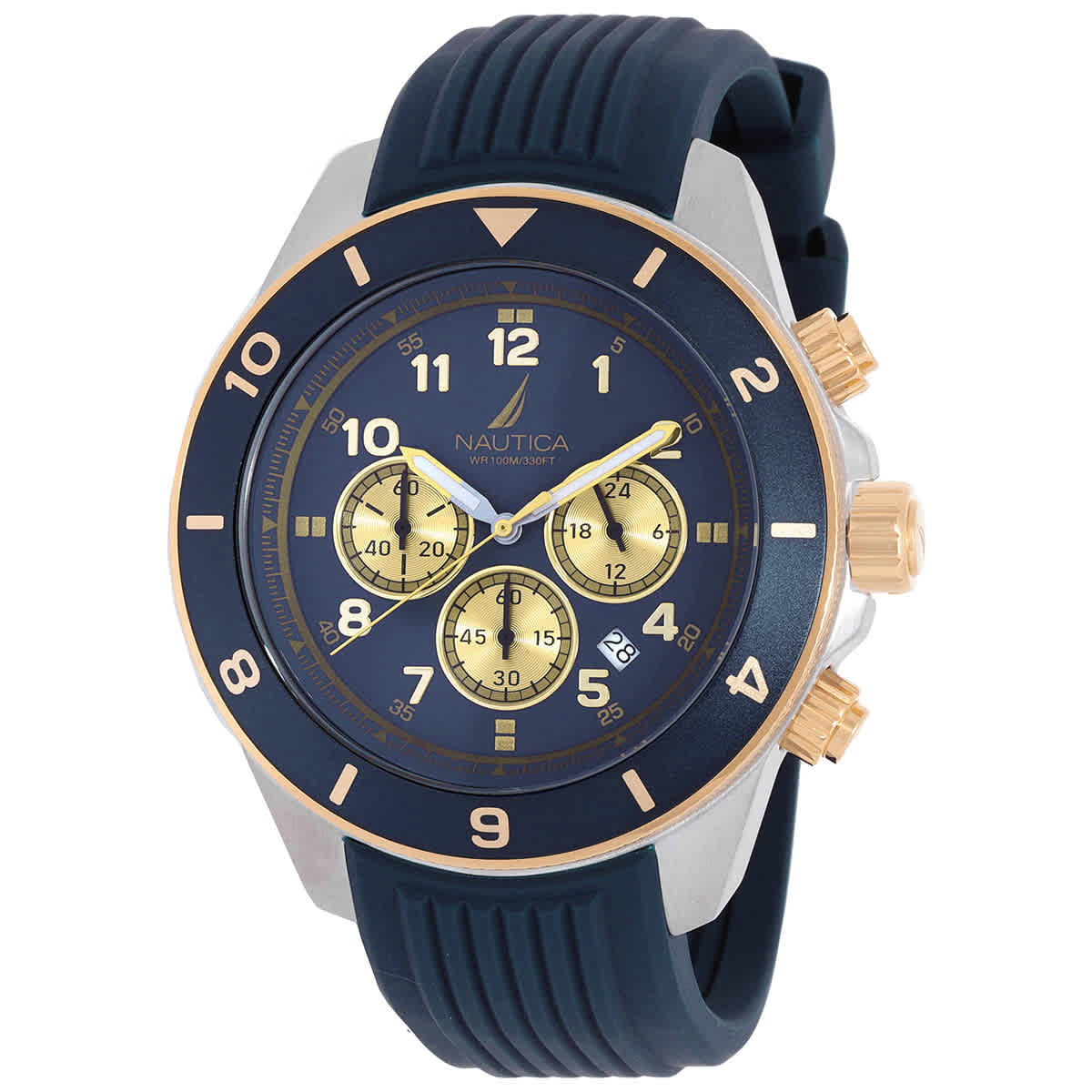 Nautica One Chronograph Quartz Blue Dial Mens Watch NAPNOS404