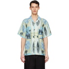Andersson Bell Blue and Green Fish Flower Shirt