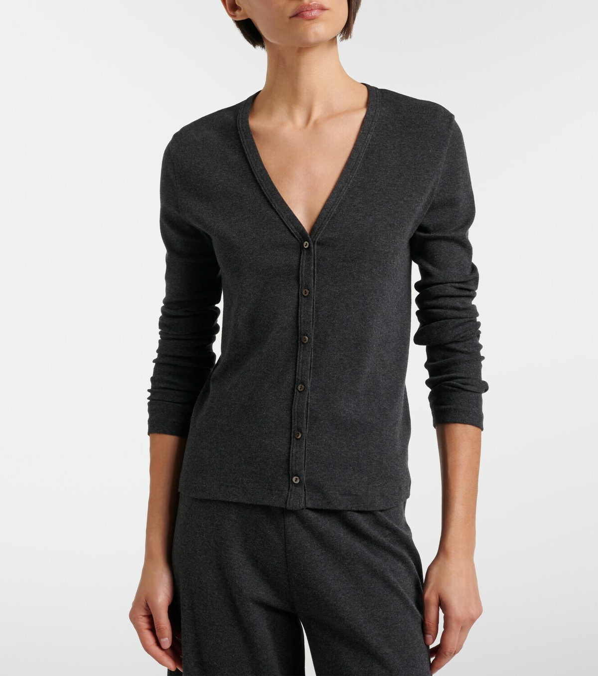 The Row Cresp cotton cardigan