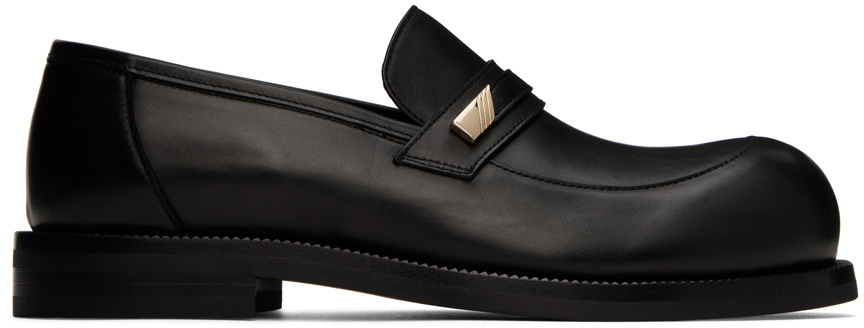 Martine Rose Black Bulb Toe Loafers Martine Rose