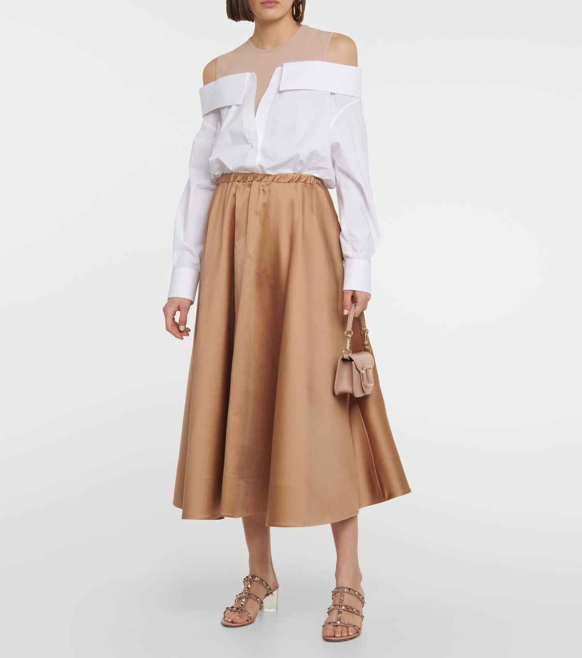 Valentino Garavani Rockstud leather and PVC mules Valentino