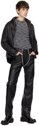GmbH Black Lata Faux-Leather Trousers
